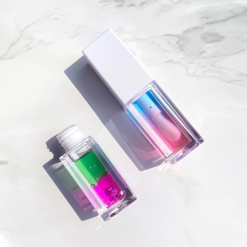 Lip Oil Manufacturer - Custom Plumping Two Tone Botanical Extract