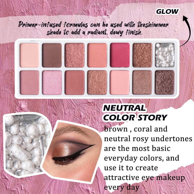 Eyeshadow Palette Factory - 14 Colors Luxurious Shimmer Rich