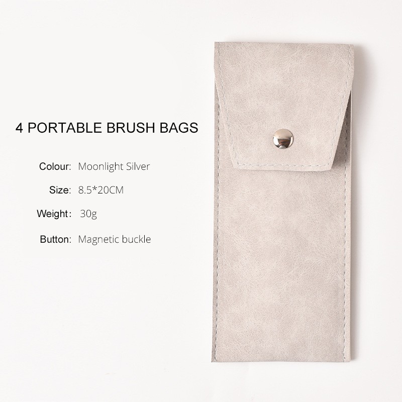 Eyeshadow Brush Set Manufacturer - 2021 Hot Selling 4pcs Silver Bag