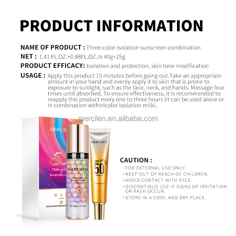 Face Primer Set - Moisturizing Foundation Sunscreen