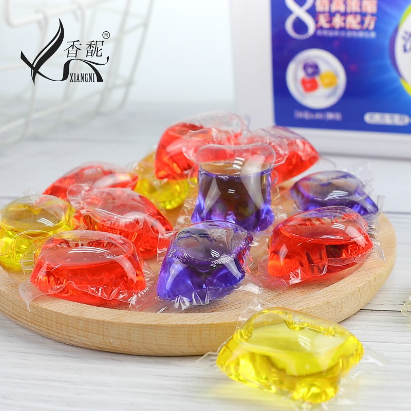 Laundry Capsules - Colorful Liquid Detergent Bags