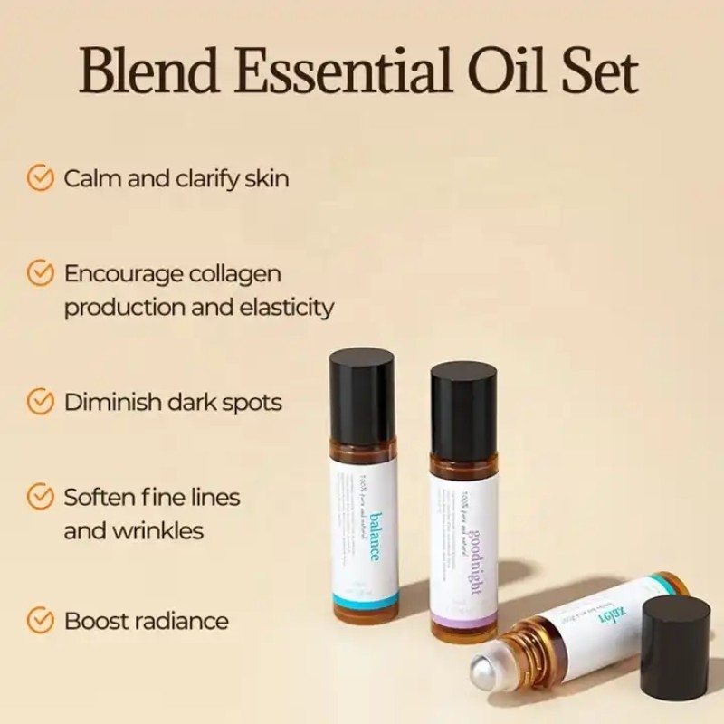 Roll On Oil Set - Aromatherapy Massage Blend