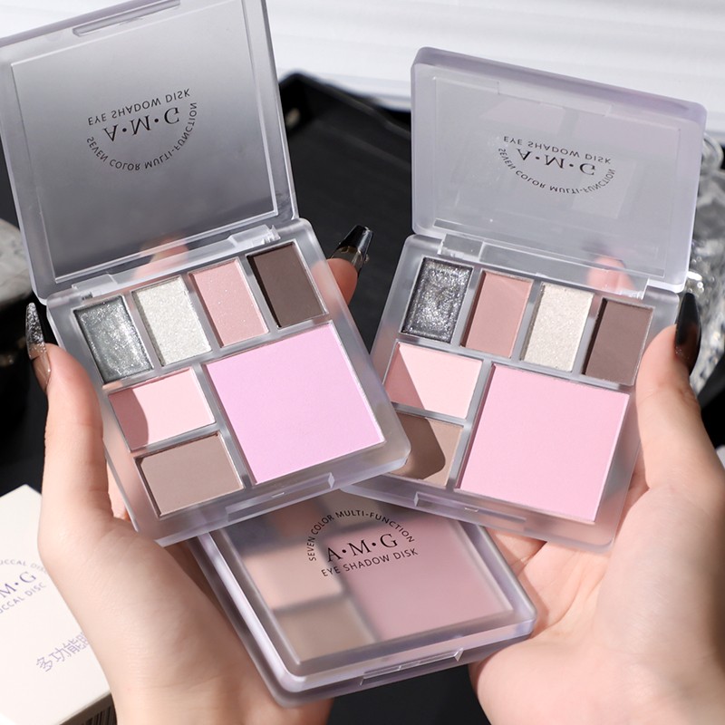 Eyeshadow Palette Manufacturer - AMG 7 Colors Glitter Matte Multifunctional