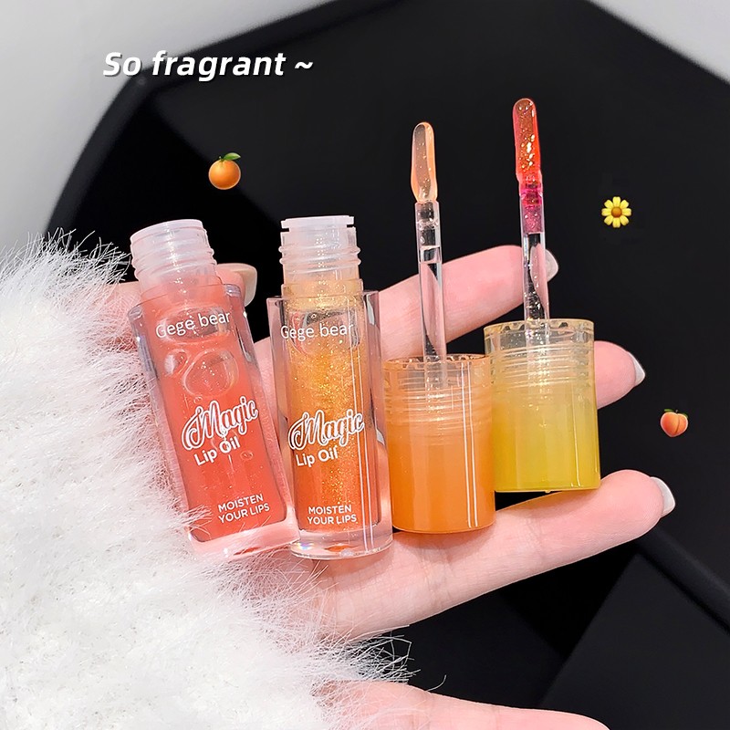 Lip Gloss Oil Manufacturer - Gege Bear 6 Colors Fruit Glitter