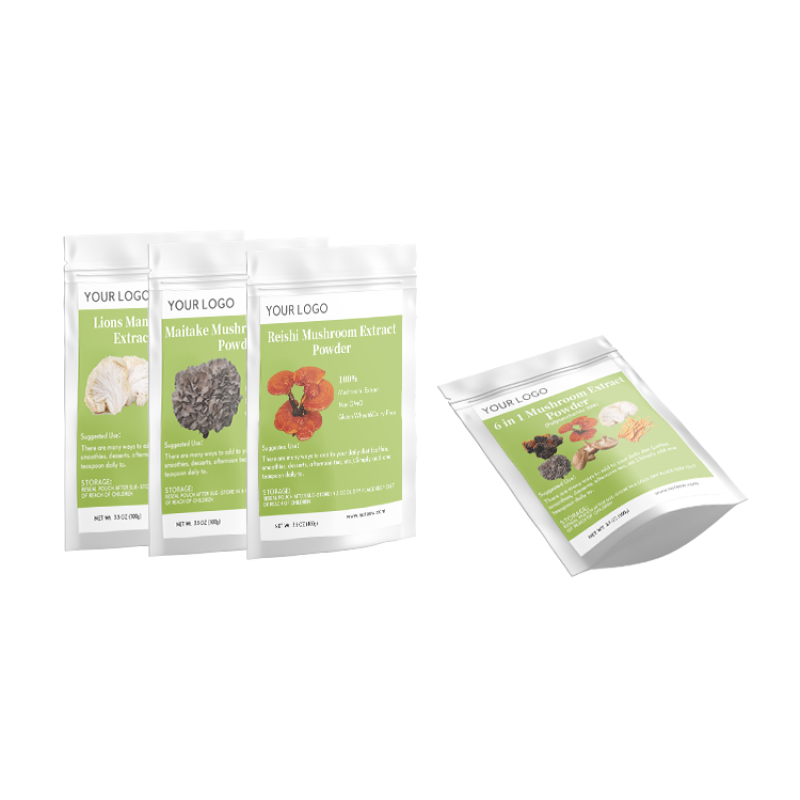 Customized Private Label Organic 8 in 1 Instant Mushroom Blend Powder 100G 3.5 OZ BAG