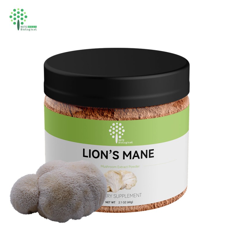 OEM Organic Lions Mane Mushroom Extract Powder with Private Label 60G 2.1OZ Jars