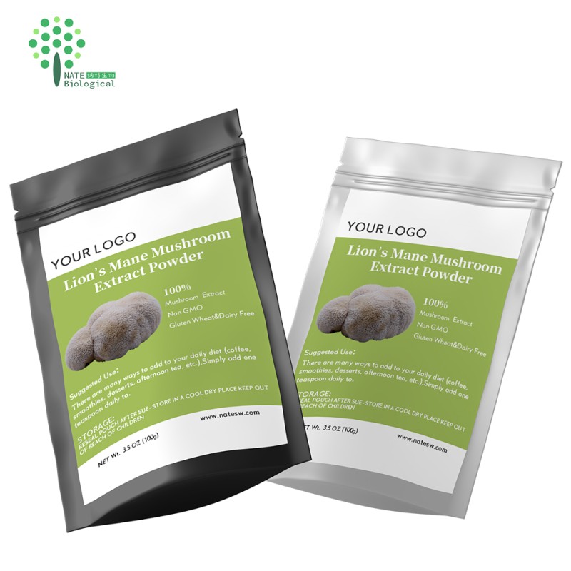 OEM Lions Mane Mushroom Extract Powder with Private Label 100G 3.5 OZ BAG