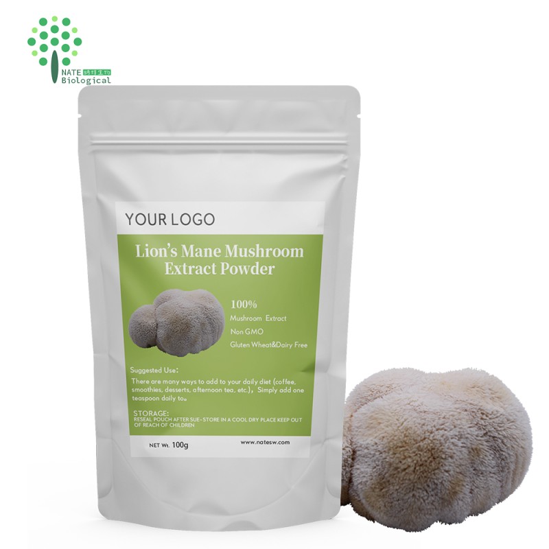 OEM Lions Mane Mushroom Extract Powder with Private Label 100G 3.5 OZ BAG