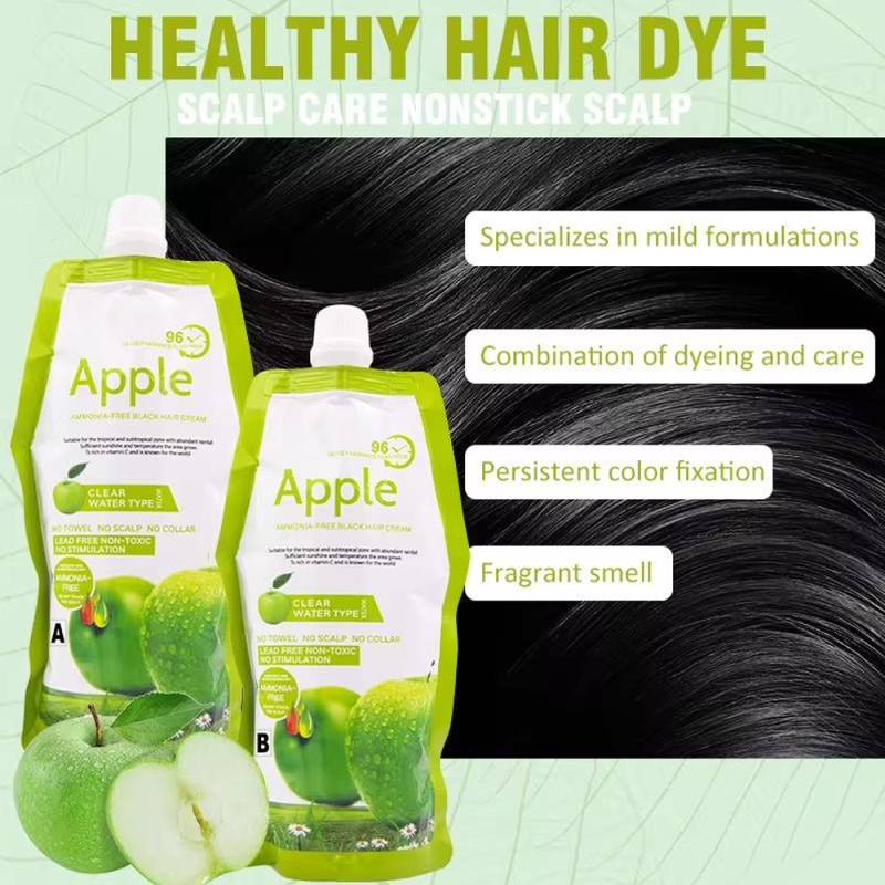 Hair Color Cream - Organic Semi Permanent Black