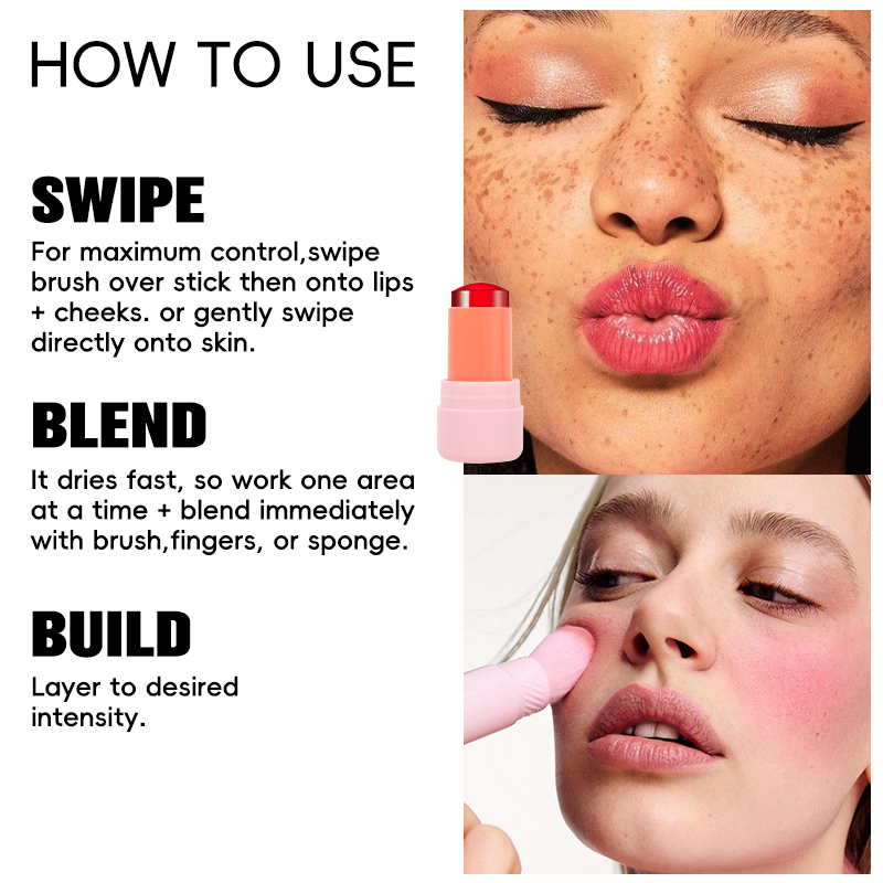 Lip Gloss - 2 in 1 Long Lasting Blush Effect