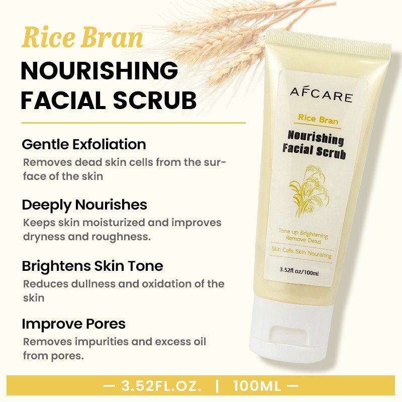 Face Scrub - Rice Bran Jojoba Oil Brightening