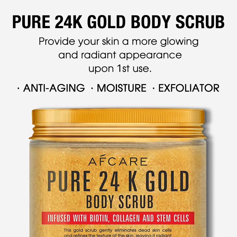 Body Scrub - Dead Sea Salt 24K Gold Exfoliating