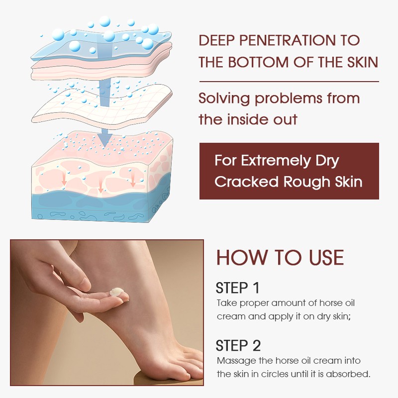 Foot Cream - Horse Oil Natural Peeling Moisturizing