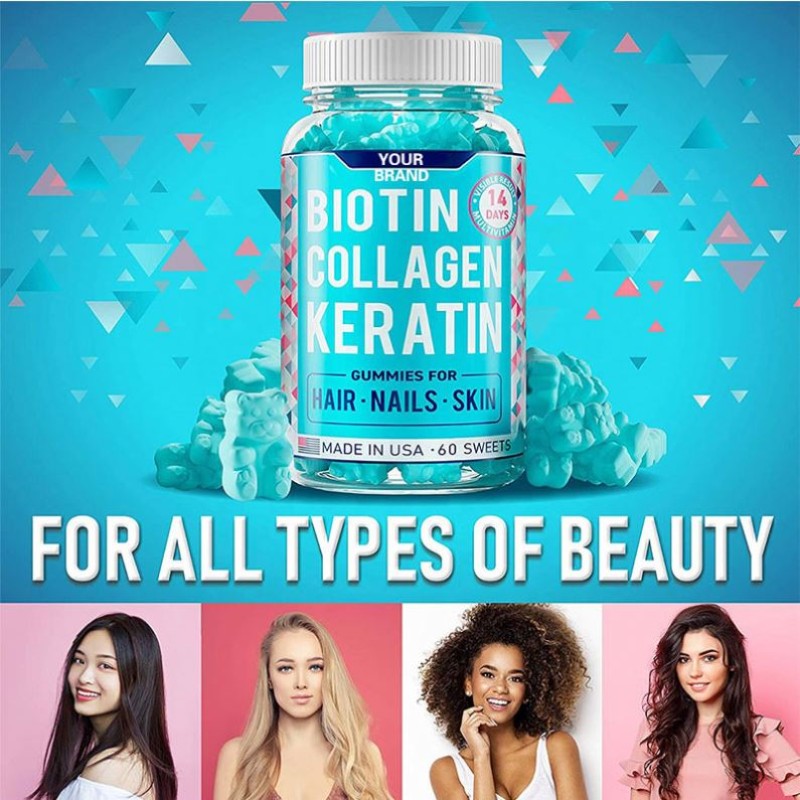 Vitamin Gummies Manufacturer - OEM High Quality Collagen Biotin