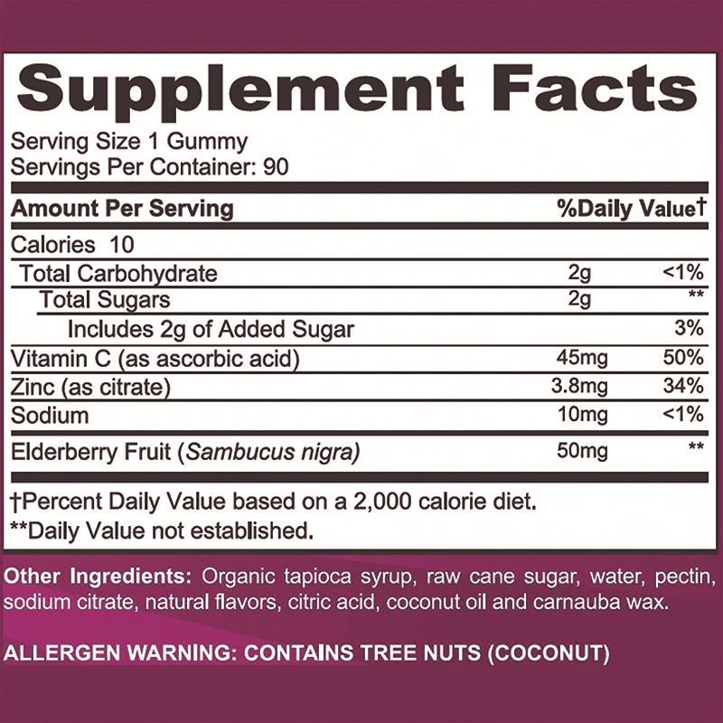 Elderberry Gummies Factory - Freedom Brand Kids Adults Immune