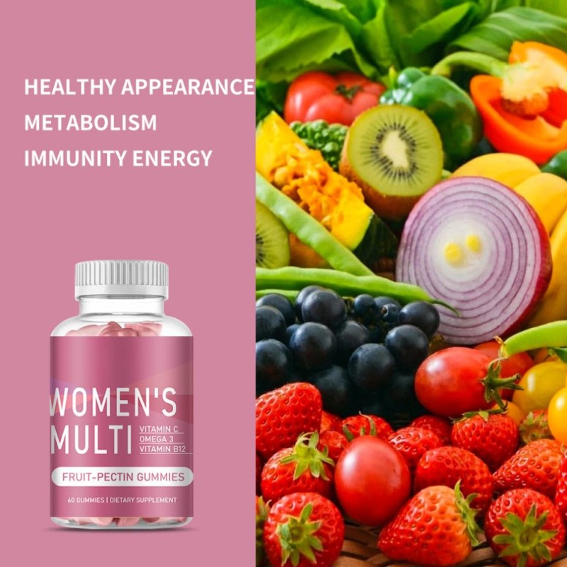 Multivitamin Gummies Factory - OEM Hot Sale Vegetarian Women Men