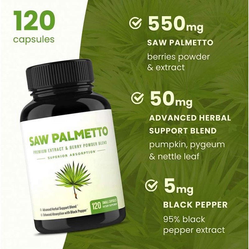 Saw Palmetto Capsules Manufacturer - OEM ODM DHT Blocker Hair Loss