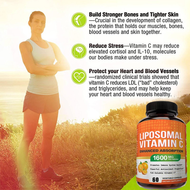 Vitamin C Capsules Factory - Organic Liposome Fat Soluble VC