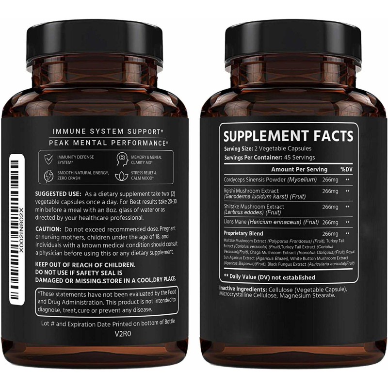 Mushroom Capsules Manufacturer - Natural Brain Memory Immune