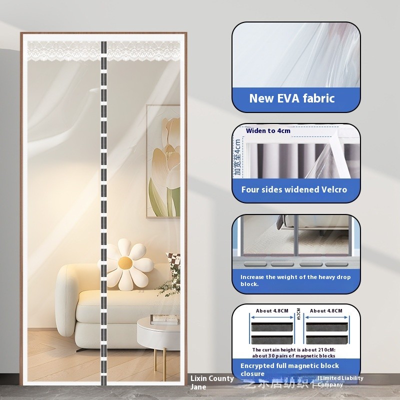 Air Conditioning Curtain Factory - Transparent EVA Nylon Magnetic