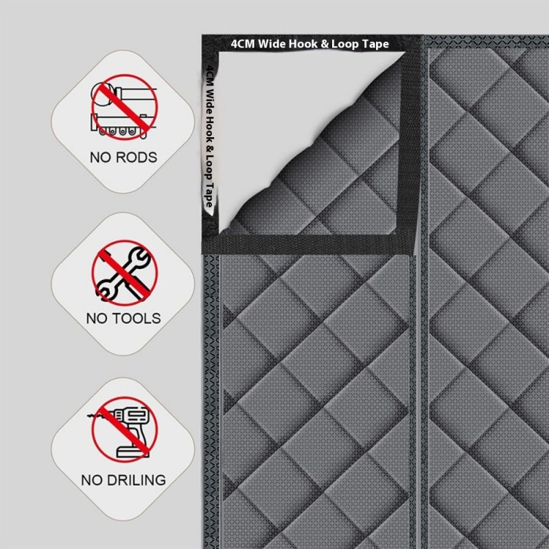 Magnetic Door Curtain Manufacturer - Winter Thickened Polyester Fiberglass