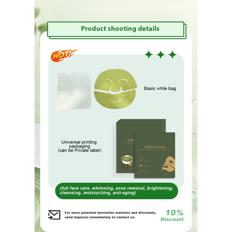 Sheet Mask - OEM Green Tea Collagen Antioxidant