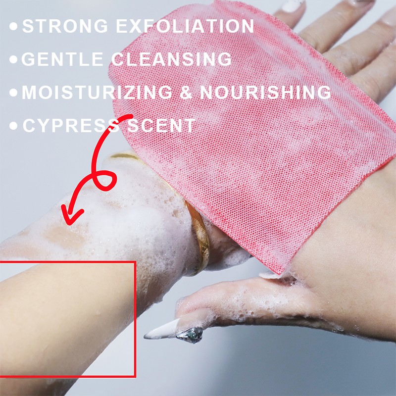 Body Peeling Pad - OEM Bubble Wash Scrub Gloves Supplier