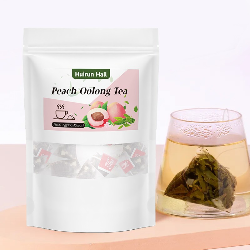 Peach Oolong Tea Bags - Premium Herb Pyramid Sachets