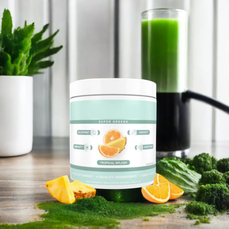 OEM Immune boost Herbal Supplements Superfood Super Greens Super Food Green Mixed Powder Super Greens Powder