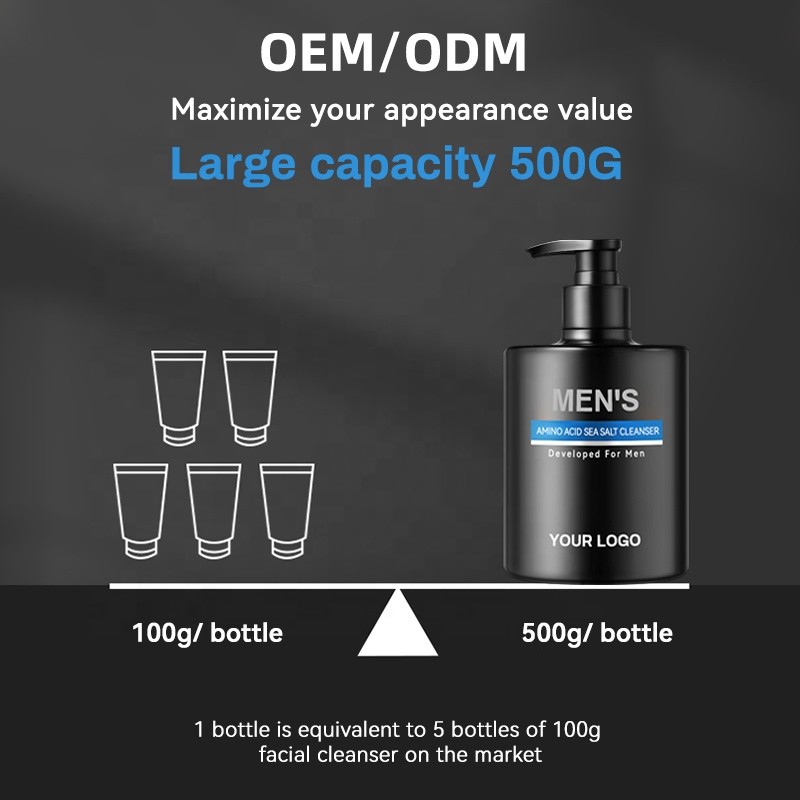 Facial Cleanser Factory - MULAN 500ml Customizable Men Amino Acid