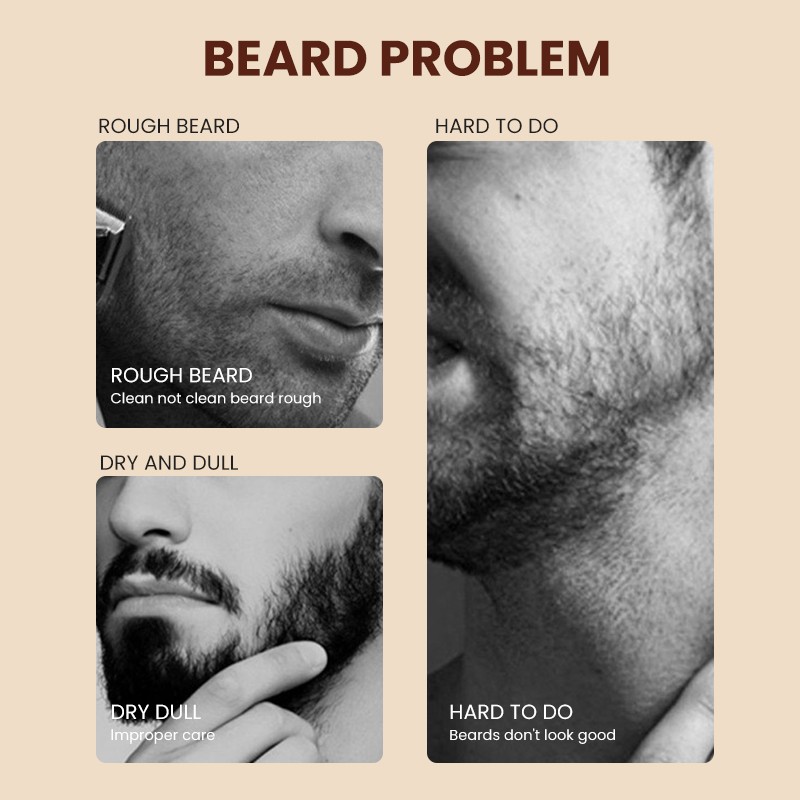 Beard Care Set Factory - MULAN Men Organic Serum Oil Elastic