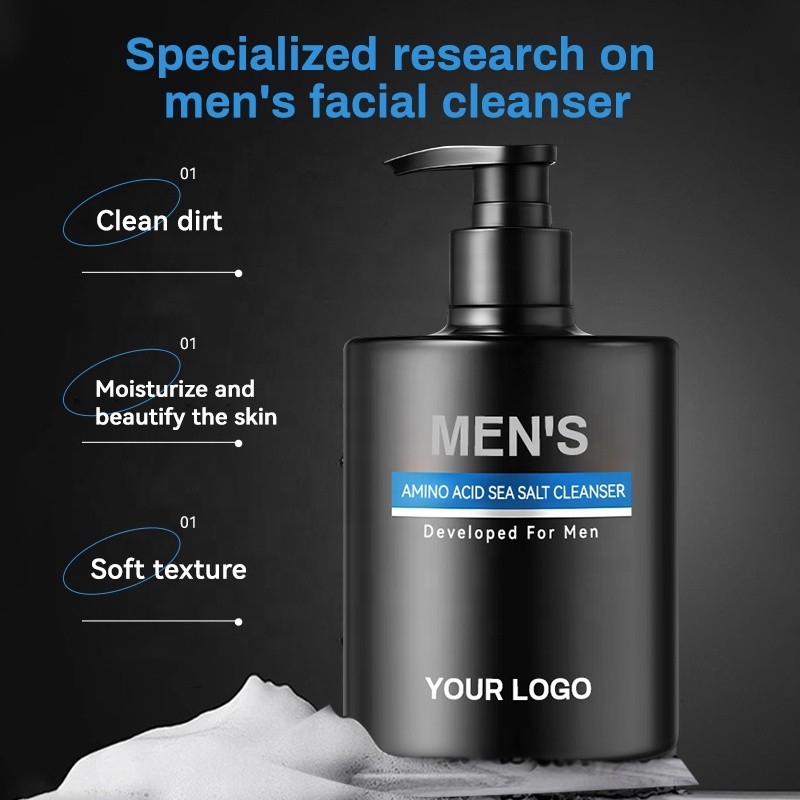 Facial Cleanser Factory - MULAN 500ml Customizable Men Amino Acid