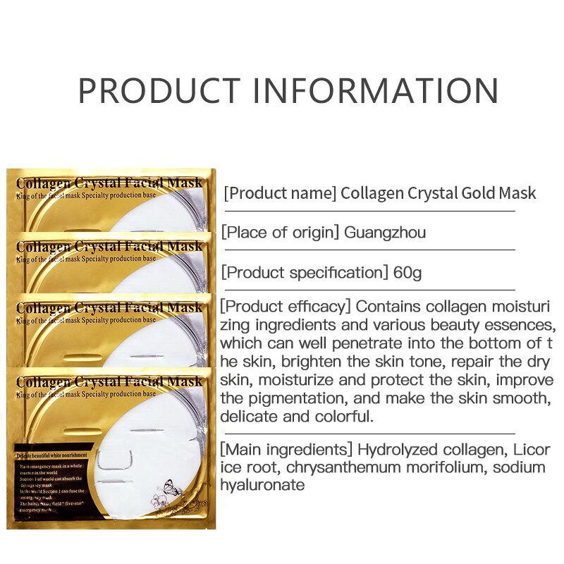 Collagen Face Mask Manufacturer - Bulk Wrinkle Removal Custom