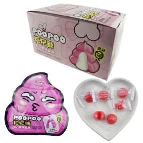 Poo Poo Shaped Soft Candy Supplier - Center Filled Fruit