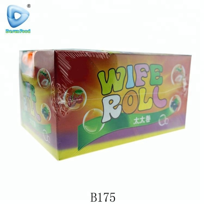 Colourful Fruit Roll Bubble Gum Supplier - Customized