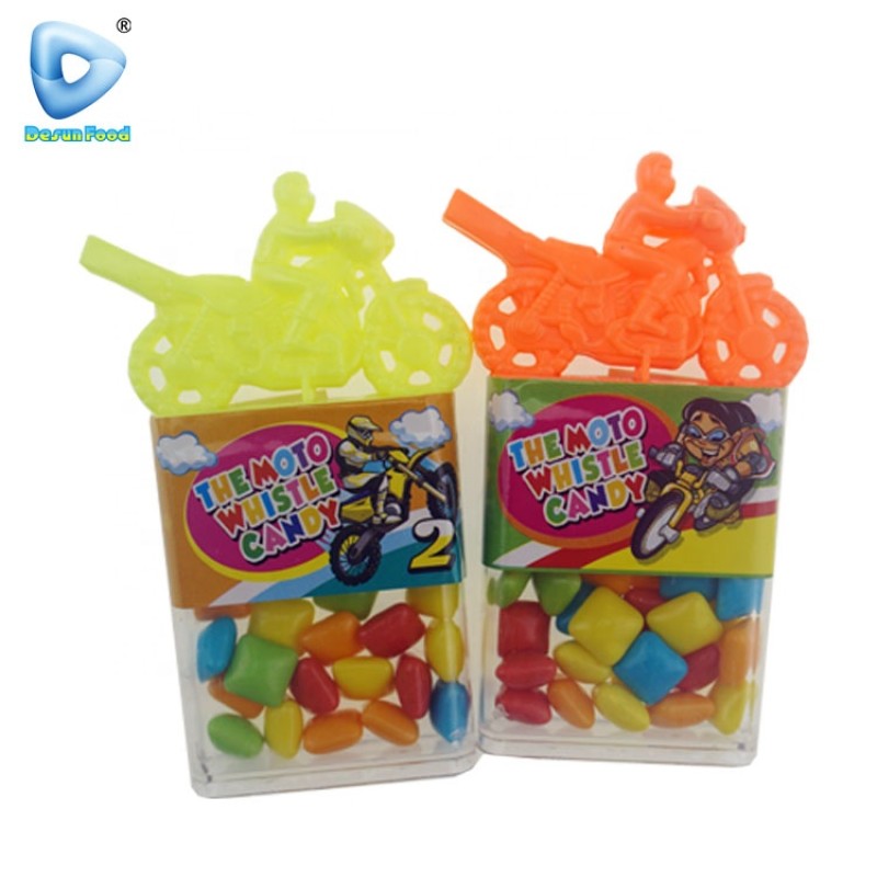 Motorcycle Shape Whistle Bubble Gum Supplier - Toy Candy