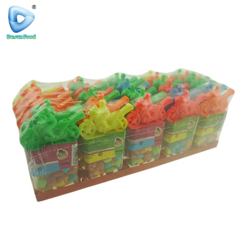 Motorcycle Shape Whistle Bubble Gum Supplier - Toy Candy