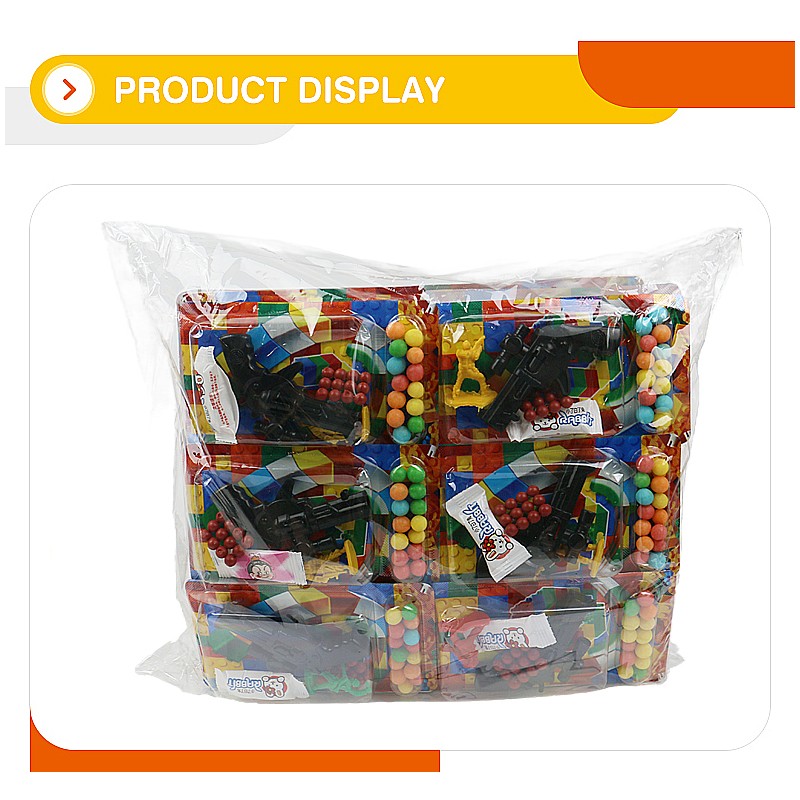 Plastic Gun Toy with Candy Supplier - Wholesale Colorful Puffed