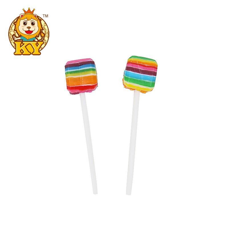 Square Lollipops Manufacturer - Wholesale Rainbow Hard Candy in Bottle