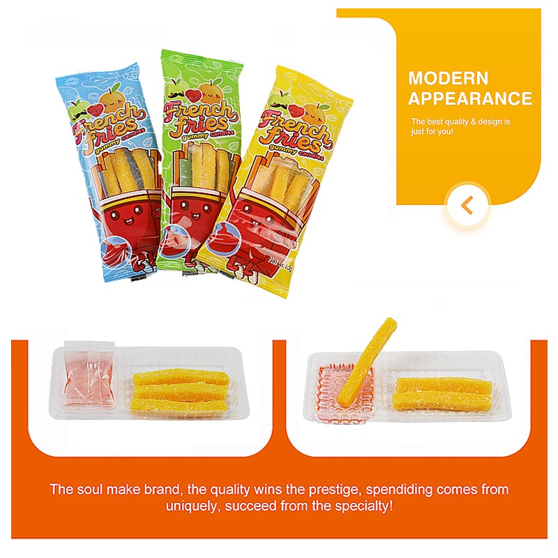 French Fries Shaped Soft Candy Factory - Wholesale Custom with Sweet Jam for Kids