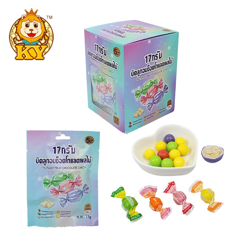 Solid Chocolate Ball Candy Factory - Wholesale Sour Fruit Flavor for Kids