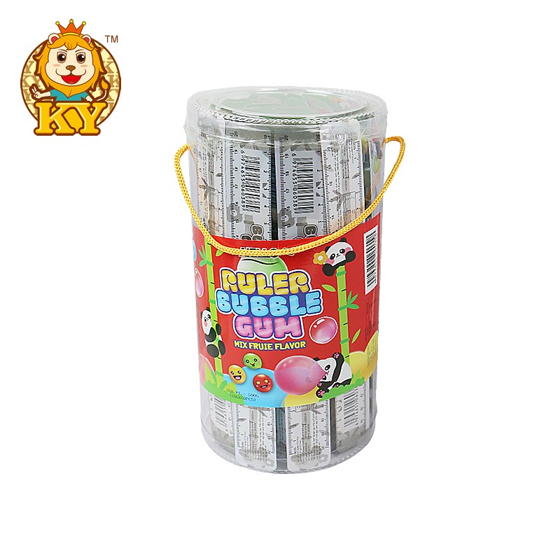 Long Ruler Shape Bubble Gum Supplier - Wholesale Sweet Fruity Flavor in Bag