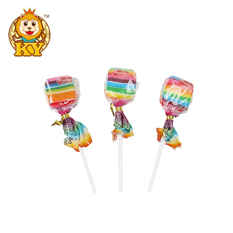 Square Lollipops Manufacturer - Wholesale Rainbow Hard Candy in Bottle