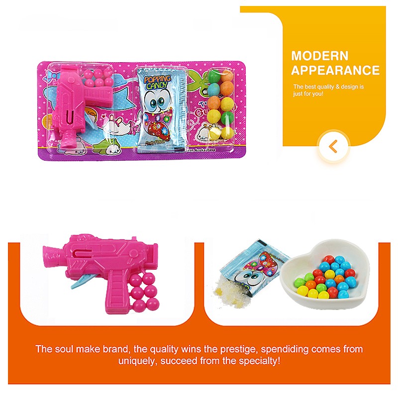 Gun Toy with Candy Supplier - Wholesale Cartoon Plastic Puffed Pop