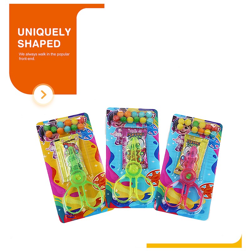Scissor-Shaped Toy with Candy Manufacturer - Wholesale Cartoon Plastic Puffed