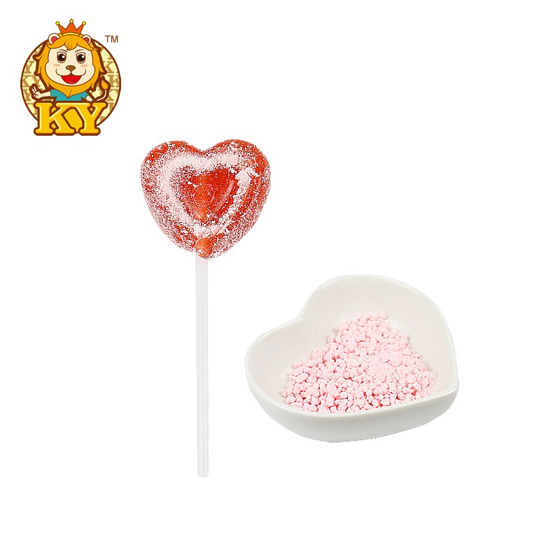 Heart Shape Lollipop Factory - Wholesale Fruity Flavor with Sour Powder