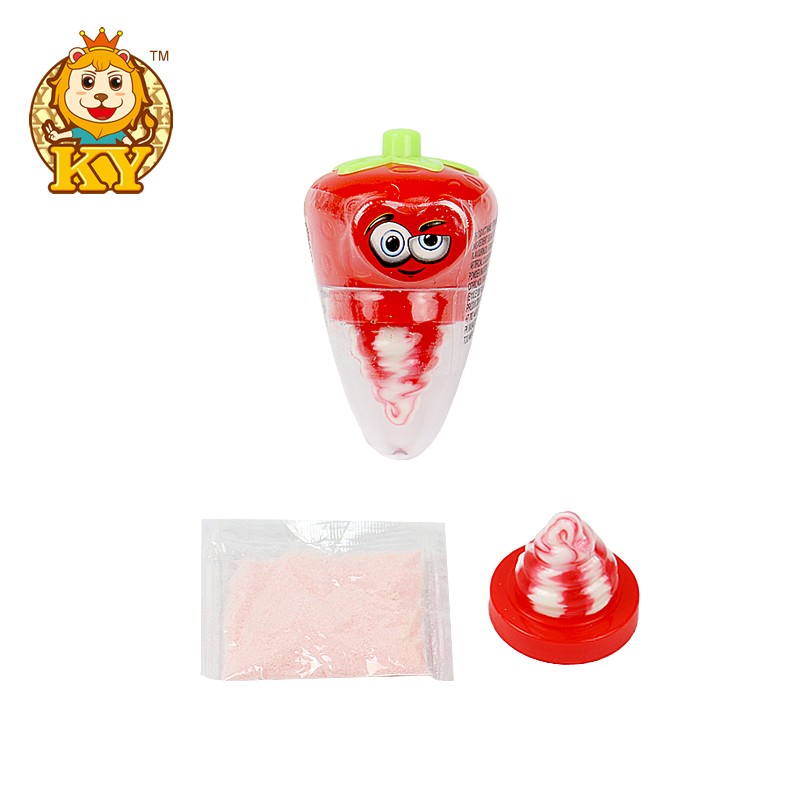 Strawberry Shaped Hard Candy Supplier - Wholesale with Sour Powder Candy