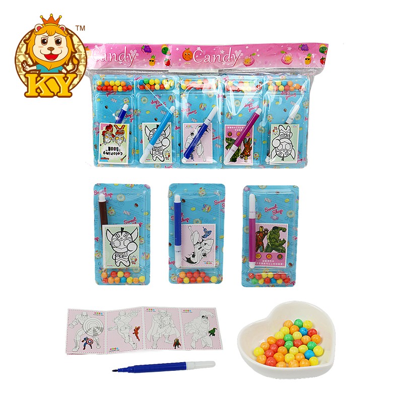 Pen and Drawing Cards with Candy Supplier - Wholesale Sweet Compress