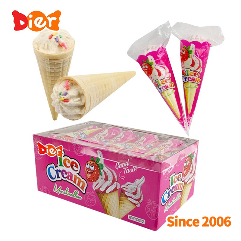 Ice Cream Marshmallow Supplier - Halal Cone-shaped Filled