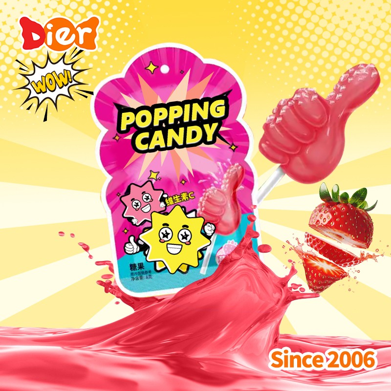 Popping Candy Lollipop Factory - OEM Funny Cartoon Fruity